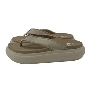 Reef Cushion Bondi Sandals Cream Chunky Tan Flip Flop Size 7